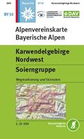 Deutscher Alpenverein DAV Alpenvereinskarte Bayerische Alpen 10. Karwendelgebirge Nordwest, Soierngruppe 1 : 25 000
