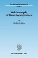 Matthias K. Kühn Verhaltensregeln für Bundestagsabgeordnete.