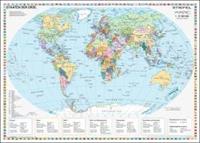Heinrich Stiefel Staaten der Erde, politisch 1 : 40 000 000. Wandkarte Kleinformat ohne Metallstäbe