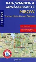 Grünes herz Mirow - von der Müritz zum Pälitzsee 1 : 35 000 Rad-, Wander- und Gewässerkarte