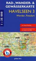 Van Ditmar Boekenimport B.V. Rad-, Wander- Und Gewässerkarte Havelseen 3: Werder, Potsdam 1 : 35 000