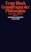 Ernst Bloch Grundfragen der Philosophie