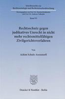 Achim Schulz-Arenstorff Rechtsschutz gegen judikatives Unrecht in nicht mehr rechtsmittelfähigen Zivilgerichtsverfahren.