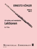 Ernesto Köhler 20 leichte und melodische Lektionen op. 93 Heft 2 für Flöte solo