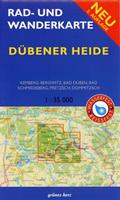 Grünes herz Rad- und Wanderkarte Dübener Heide 1: 35.000