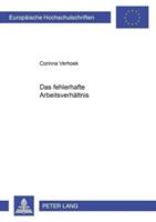 Corinna Verhoek Das fehlerhafte Arbeitsverhältnis