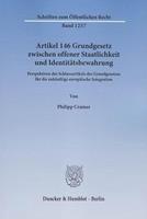 Philipp Cramer Artikel 146 Grundgesetz zwischen offener Staatlichkeit und Identitätsbewahrung.