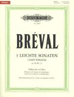 Jean Baptiste Bréval 3 leichte Sonaten für Violoncello und Bass op. 40; 1-3 / URTEXT