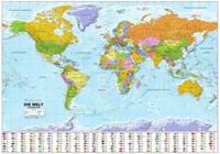 INTERKART Landkarten & Globen Politische Weltkarte 1 : 30 000 000 mit Flaggen