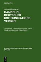 Gisela Harras, Kristel Proost, Edeltraud Winkler Handbuch deutscher Kommunikationsverben / Lexikalische Strukturen