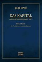 Karl Marx Das Kapital - . Hamburger Originalausgabe von 1867