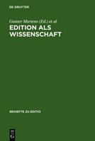 Gunter Martens, Winfried Woesler Edition als Wissenschaft