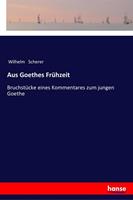 Wilhelm Scherer Aus Goethes Frühzeit