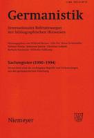 Wilfried Barner Germanistik / Germanistik, Sachregister (1990-1994)