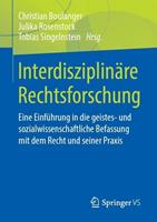 Springer Fachmedien Wiesbaden GmbH Interdisziplinäre Rechtsforschung