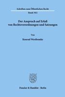 Konrad Westbomke Der Anspruch auf Erlaß von Rechtsverordnungen und Satzungen.