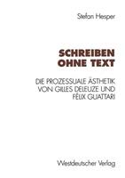 Stefan Hesper Schreiben ohne Text