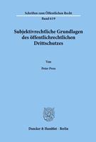 Peter Preu Subjektivrechtliche Grundlagen des öffentlichrechtlichen Drittschutzes.