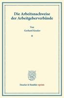 Gerhard Kessler Die Arbeitsnachweise der Arbeitgeberverbände.