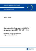 Janina Konze Die Jugendstrafe wegen «schädlicher Neigungen» gemäß § 17 II Fall 1 JGG