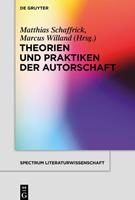 De Gruyter Theorien und Praktiken der Autorschaft
