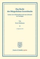 Ernst Zitelmann Das Recht des Bürgerlichen Gesetzbuchs.