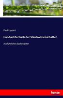 Paul Lippert Handwörterbuch der Staatswissenschaften