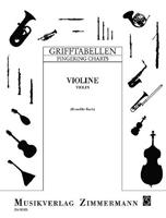 Musikverlag Zimmermann Grifftabelle für Violine