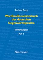 Gerhard Augst Wortfamilienwörterbuch der deutschen Gegenwartssprache