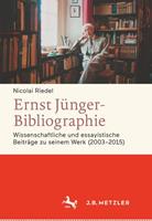 Nicolai Riedel Ernst JÃ¼nger-Bibliographie. Fortsetzung