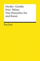Johann Gottfried Herder, Johann Wolfgang Goethe, Paolo Frisi Von Deutscher Art und Kunst