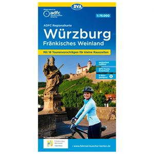 BVA Bielefelder Verlag ADFC-Regionalkarte Würzburg Fränkisches Weinland, 1:75.000, mit Tagestourenvorschlägen, reiß- ...