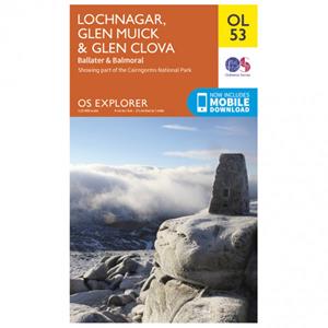 Ordnance Survey Lochnagar / Glen Muick / Glen Clova Outdoor - Wandelkaart Ausgabe 2015