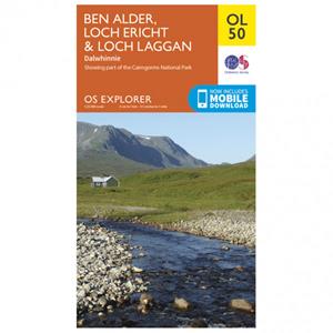 Ordnance Survey Ben Alder / Loch Ericht / Laggan Outdoor - Wandelkaart Ausgabe 2015