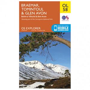 Ordnance Survey Braemar / Tomintoul / Glen Avon Outdoor - Wandelkaart Ausgabe 2015