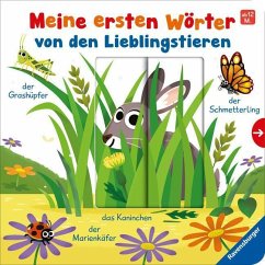 Ravensburger Verlag Meine ersten Wörter von den Lieblingstieren - Sprechen lernen mit großen Schiebern und Sachwissen für Kinder ab 12 Monaten