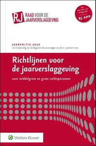 Wolters Kluwer Nederland B.V. Richtlijnen voor de jaarverslaggeving, middelgrote en grote rechtspersonen 2020 -   (ISBN: 9789013156805)