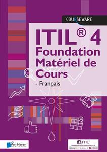Van Haren Learning Solutions A.O. ITIL 4 Foundation Matériel de Cours - Française -   (ISBN: 9789401804851)