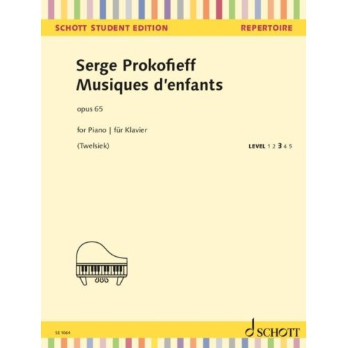 Van Ditmar Boekenimport B.V. Musiques D'Enfants - Schott Student Edition - Repertoire - Prokofjew, Sergej