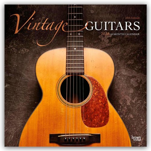 Van Ditmar Boekenimport B.V. Vintage Guitars - Vintage-Gitarren 2026 - 16-Monatskalender - Browntrout Wandkalender - Browntrout Publishers