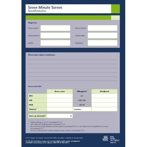 Bsl Media & Learning Seven Minute Screen (7ms) - Scoreformulieren - Bregje Appels