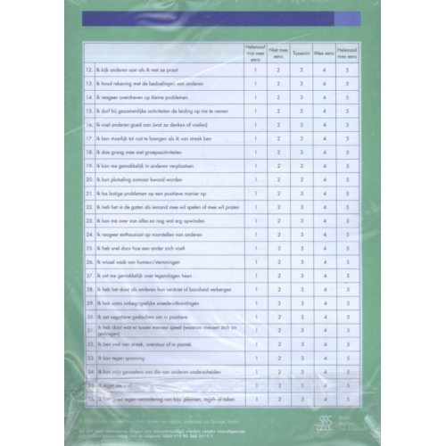 Bsl Media & Learning Vragenlijst Emotionele Intelligentie Quotient (Eiq) - Scoreformulieren - Scholte