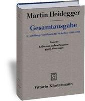 Martin Heidegger Reden und andere Zeugnisse eines Lebensweges 1910-1976