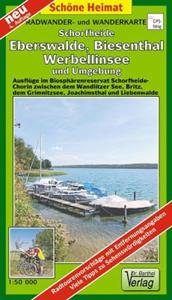 Doktor Barthel Radwander- und Wanderkarte Schorfheide, Eberswalde, Biesenthal, Werbellinsee und Umgebung