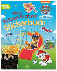 Schwager & Steinlein PAW Patrol Mein Kritzel-Kratzel Stickerbuch mit Bambus-Stick
