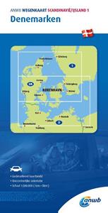 Anwb Retail ANWB Wegenkaart Scandinavië/IJsland 1. Denemarken -   (ISBN: 9789018048556)