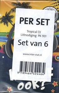 Interstat Tropical DJ- uitnodiging PK 931 / set van 6 -   (ISBN: 9789464324464)