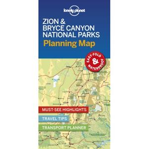 Lonely Planet  Zion & Bryce Canyon National Parks Planning Map (1st Ed)