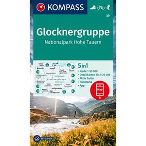 Kompass-Karten KOMPASS Wanderkarte 39 Glocknergruppe, Nationalpark Hohe Tauern 1:50.000