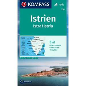 Kompass Karten GmbH KOMPASS Wanderkarte 238 Istrien, Istra, Istria 1:75.000